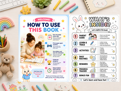 My First Learning Bundle | Preschool Workbook & Flashcards (Ages 3–5)